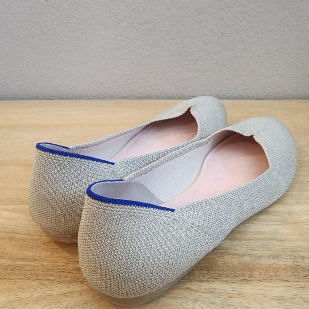 Rothy's Shoes Womens Size 12 Beige Point Flats Sustainable Washable Comfort - Picture 2 of 11